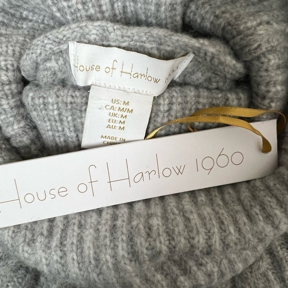 NWT HOUSE HARLOW Sleeveless Cable Knit Turtleneck Sweater Bodycon Midi Dress M - Picture 6 of 8